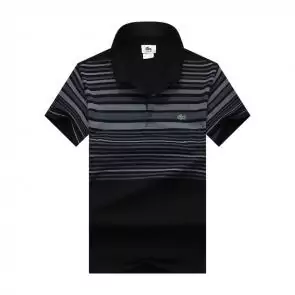 lacoste t-shirt big logo design la stripe mid noir